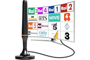 DTB TECH Antenna TV da interno, antenne tv intérieur puissante (TV-Antenne (orange))