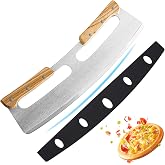 munloo Pizza Cutter, Professional Pizza Cutter 35 cm Stainless Steel Pizza Cutter with Wooden Handle, Pizza Knife Fast and Ev