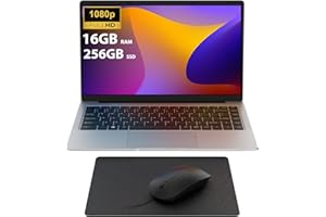 MAXLEGEN Ordenador Portatil 14 Pulgadas, 16GB RAM 256GB SSD TF Expansión, PC Portátil Celeron N4120 Up to 2.6Ghz, 5G/2.4GHz WiFi, 1920x1080 IPS FHD/BT/USB 3.0/DHMI, Win11 Mini Portatil con Ratón, Alfombrilla