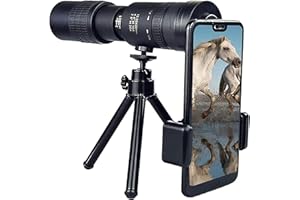 GGDK Arctic P9 Military Telescope With Tripod Set - 4K 10-300X40mm, Super Telephoto Zoom Monocular Telescope, Waterproof Zoom Telescope High Power Scope Night Vision