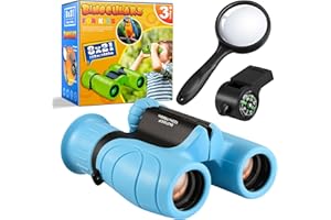 Dislocati - Kit de Prismáticos para Explorador, Regalos para Niños de 3 a 12 años, Juego de Lupa y Brujula para Chicos