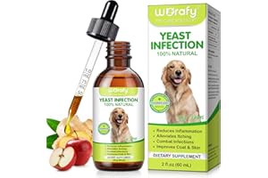 CIAIPLW Natural Yeast Infection Drops for Dogs - Ear & Skin Support for Itch Relief, Allergy & Paw Licking Relief, Supports Healthy Skin & Coat - Vet-Recommended Formula (60ml)