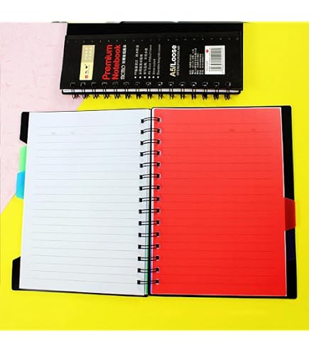 Atoma - Quaderno A5 Con Anelli - 8 Mm A Righe Con Margine, 72