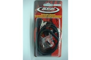 Jetfon BR-1704 E/C - Microauricular Tipo Gancho para Walkie-Talkies, Color Negro