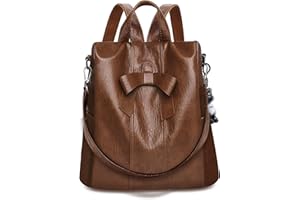 HUA ANGEL Leger Sac à Main Sac à Dos 2 en 1 en Cuir Souple Femme Chic et élégant Sac à Dos Sac à Bandoulière Femme Pour Le Travail Voyage Rencontre