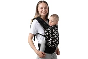 DROMADER Ergonomische Babytrage für Kinder von 6-15 kg - Vorder- und Rückentrage - Verstellbare Träger - Handgefertigt aus 100% Baumwolle - Maschinenwaschbar - FOX