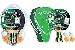 Donic-Schildkröt Champs Line 400 788498 Table Tennis Set 2 Rackets 4 Balls in Good 1 Quality 2 Racket Covers in Blister Packaging Great Leisure Quality Extensive Equipment for 2 Players