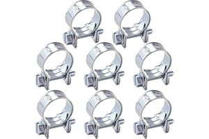 YYIGVMO 8 Pezzi 14-16 mm Mini Fascette Stringitubo, Fascette per Tubi di Iniezione di Carburante Zincate, Regolabile Fascette Stringitubo, per Tubo del Carburante, Tubo di Scarico