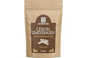 Cannelle de Ceylan Alchemara (250g) – Cannelle Baton – Épices Délicatement Séchées Idéales pour la Cuisine – Épices Aromatiques