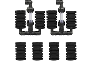 Nothers GZkushi 2 Filtros de Esponja, Filtro Esponja Acuarioaquarium Bio Sponge Filter, para Filtración Biológica Mecánica, con 4 Esponjas de Repuesto