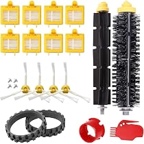 MIRTUX Kit Ricambi Compatibile con Roomba serie 700 - Pezzi di ricambio per Roomba 720, 750 760, 770, 775, 780 785, 790...(Tutti i modelli) - Confezione di Rulli, Filtri, Spazzole Laterali, Pneumatici