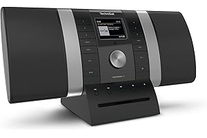 TechniSat MULTYRADIO 4.0 - Internetradio (Radio WLAN, DAB+, FM, Spotify, Bluetooth, Lettore CD, USB, Display a colori, Streaming musicale, Altoparlanti stereo 2 x 10 Watt) Nero/Argento