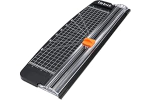 flintronic Massicot A4, Guillotine Portable Coupe-papier 38CM, Outil de Scrapbooking avec Protection de Sécurité Automatique pour Papier Craft, Coupons, Étiquettes et Cartes