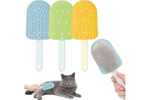 ZORUAM 3PCS Cat Tongue Comb, Soft Cat Brush, Cat Brush for Short Haired Cats,Washable Silicone Double Sided Cat Grooming Brushes for Shedding, Comb for Pets Removing Loose Hair or Massage