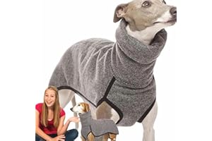 ZHUMCCY Jersey de forro polar de galgos, camisa de cuello alto, abrigo Whippet, chaleco de forro polar para perro, suéter cálido para mascotas, sudadera cálida para otoño e invierno