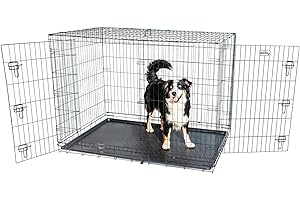 PAITSY Cage pour Chien Fortressoo3XL, Caisse de Transport pour Grand Chien 137x94x114cm, Pliable, 2 Portes, Plateau Amovible, Utilisation Interieur