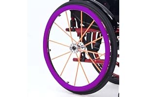 ADUUTPPD 22/24-Zoll-Silikon Rollstuhl-Schiebe-Abdeckungen, rutschfeste Verschleißfeste Handschiebe-Abdeckung, Rollstuhl-Hinterradabdeckung Für Verbesserung Der Griffigkeit Und Traktion,Lila,24in