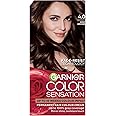 Garnier Color Sensation Brown Hair Dye Permanent, 4.0 Deep Brown, 1 Count (Pack of 1)