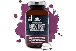 ‎NATURALIE GESUND ESSEN, GESUND LEBEN naturalie® MSM PRO - 1,6 g reines Methylsulfonylmethan pro Tagesdosis - 99,9% Reinheit dank OptiMSM™ mehrfach Destillation - ohne unnötige Zusatzstoffe - 180 Kapseln im BPA-freien Braunglas