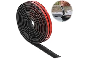 4m Joint en Caoutchouc Auto AdhéSif Universel, ELEPRUC Colle Pare Brise, Joint pare Brise, Bande d'éTanchéIté, Noir Joint Porte Voiture pour Joint de Gardien et Pare-Brise Avant Arrière de Voiture