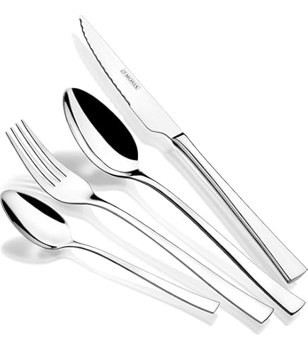 Tognana Elegance Servizio 24 Posate | Acciaio Inox 18/0 | Set 6 Coltelli-Cucchiai-Forchette-Cucchiaini