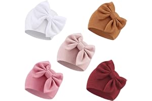 DRESHOW Sombreros para Bebés Recién Nacidos Sombrero de Hospital Gorro Gorros con Lazo para Bebés