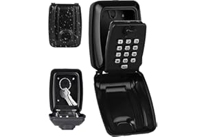 ZITFRI Key Safe Wall Mounted Police Approved Large Key Lock Box Outdoor with Resettable 12-Digit Combination Code Key Safe Box Waterproof for Outside Home Garage Office School