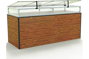 ‎GFP GFP Hochbeet Kräuter-Gemüse-Beet Aluminium CHRISTINA inkl. Frühbeetkasten - 195x77x77cm - Holzoptik