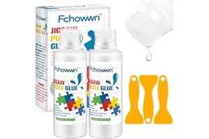 120ML*2 Jigsaw Puzzle Glue Clear,Updated Jigsaw Puzzle Glue with New Sponge Head,Non Toxic and Fast Drying,Easy to Use Adhesive for Preserving Puzzle Art Enrich Your Puzzle Experience