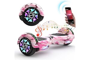 ‎ISINWHEEL Hoverboard für kinder/Jugendliche, 6,5 Zoll Hoverboards mit Bunten Leuchtenden Rädern| Bluetooth-Lautsprecher|Self Balance Scooter doppelt Motoren hoverboards Geschenk für Kinder -mit Tasche