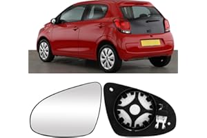 TTCR-II Compatibile con Vetro Specchio Citroen C1/Peugeot 108/Toyota Aygo AB40 Piastra Vetro Specchio Retrovisore Riscaldato 2014 2015 2016 2017 2018 2019 2020, Piastra Dello Specchietto-Sinistro