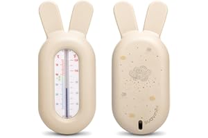 Suavinex, Badethermometer Baby +0 Monaten, Wasserthermometer, Ohne Quecksilber, Präzise und mit Farbskala, Robust und Einfach zu Dedienen, Dreams Beige