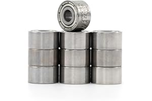 XiKe 603 ZZ Łożyska kulkowe 3mmx9mmx5mm Metal uszczelnione 603Z Stal chromowa Miniaturowe łożyska kulkowe zwykłe, 10 szt.