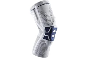 Bauerfeind GenuTrain P 3 bandaże kolanowe, lewe, szare (tytan), rozmiar 3