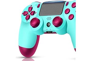 ALAIAS Wireless Controller for PS4, Bluetooth High Performance Gamepad with Dual Motor Feedback | 6-Axis Sensor | LED Touch Pad,Compatible with Playstation 4/Slim/Pro/Pc,Ｂｅｒｒｙ Ｂｌｕｅ