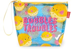 Legami - Pochette Spiaggia Donna, Borsa Mare Donna, Beach Pouch con Cerniera e Laccetto Laterale, Porta Costume e Accessori Mare, Trousse da Spiaggia Ideale per Ragazze, Donne, 20 x 16 cm