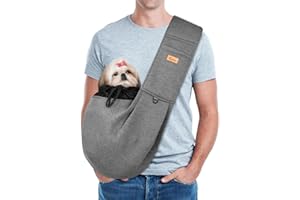 vrbabies Hundetragetasche,Hundetasche für Kleine Hunde und Andere Haustiere 5kg,Hundetragetuchtragetuch Hund Verstellbar Perfekt (Dunkelgraues Netz, Klettverschluss und Schnallenverstellung)