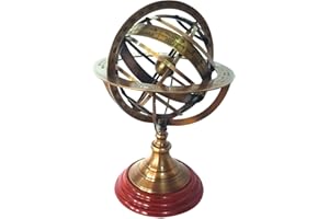 Medieval Replicas Globe terrestre en Laiton avec Base en Palissandre 30,5 cm