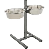 Trixie K&ouml;pek Paslanmaz &Ccedil;elik Mama&amp;Su Kabı,Ayaklı,2&times;2,8L/&Oslash;24Cm