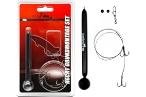 ‎ANGEL-BERGER Angel-Berger Hecht Grundmontage Set Köderfischmontage Ready2Fish Angelset Pike Dead Bait Stand Up Montage Köderfisch Stehaufbleimontage