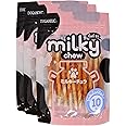 Dogaholic Milky Chews Chicken Stick (10 in 1) (Pack of 3) Dog Treat | Healthy Treat Suitable for All Breeds Size of Dogs | Sold by Foodie Puppies with Free Key Ring