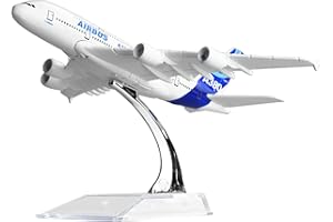 LEX ES Diecast Airplane 1:400 Airbus 380 Metal （16cm） Plane Model Office Decoration or Gift by LESES