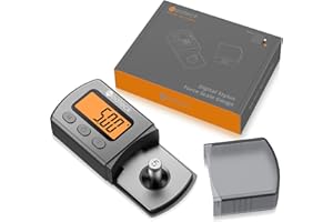 Neoteck Digital Turntable Stylus Force Scale Gauge 0.01g/5.00g with Orange LCD Backlight and 5g Calibration, Stylus Pressure Gauge for Tonearm Phono Cartridge - Silver
