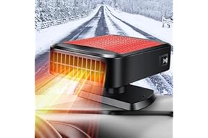 KQLHLHDYZ 200W 12V Chauffage de Voiture, Chauffage de Voiture Portable, Dégivreur Auto 2 en 1 Chauffage et Refroidissement Rapide, Dégivreur de Pare-Brise pour Automobile avec Prise Allume-Cigare et