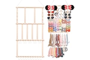 MOFASVIGI Headband Holder Hair Bows Organiser for Girls, Baby Headbands Organiser Hair Accessories Display Storage Newborn Headband Holder for Wall, Room, Door or Closet