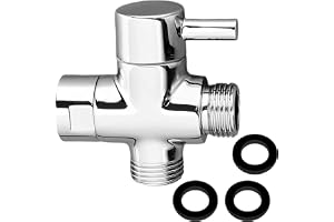 3-vägs omkopplingsventil G 1/2 tums ventil, 20 mm omkopplingsventil dusch G 1/2, kran adapter mässing, duschadapter omställningsventil dusch för handdusch, krom polerad