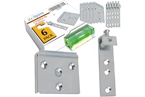 ZASPARE - Attaccaglie per Pensili Attaccaglie per Pensili Testiera Letto Ganci Specchiera Pesante Gancio Quadro Ferramenta Appendere Mobili Include un mini livello (PACK 6)