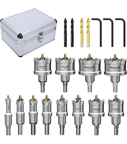 ASNOMY 3Pcs TCT Hole Saw Set For Hard Metal, 9/16 Inch Tungsten Carbide Tipped Hole - View #10
