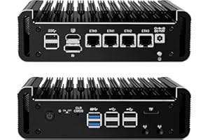 ‎GLOVARY Glovary Firewall Mini PC Octa Core i3 N305, DDR5 16GB RAM 512GB NVMe SSD, 4 x 2.5GbE i226V LAN Fanless Ethernet Computer, Micro Router Appliance, AES-NI, TF, Support Pfsense OPNsense
