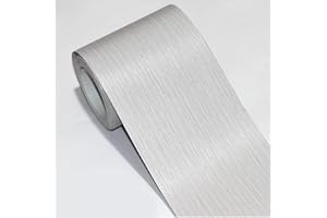 Guest Ruyunlai Silky Light Grey Wallpaper Border Stick and Peel Bedroom bathrooms Kitchen Wall Decor Border PVC Waterproof Wallpaper Border 15cm X 500cm